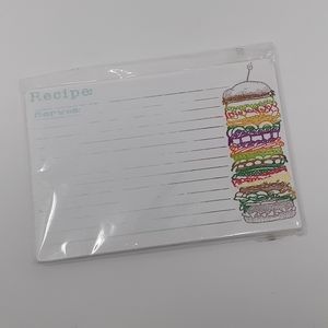 Handmade Recipe Cards Screen Printed Sandwich